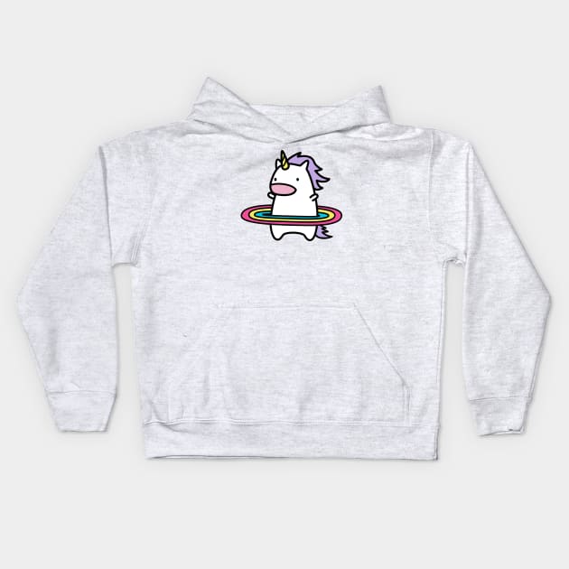 Hula Unicorn Kids Hoodie by Robot Dance Battle